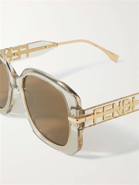 fendi brown gold sunglasses|fendi black square sunglasses.